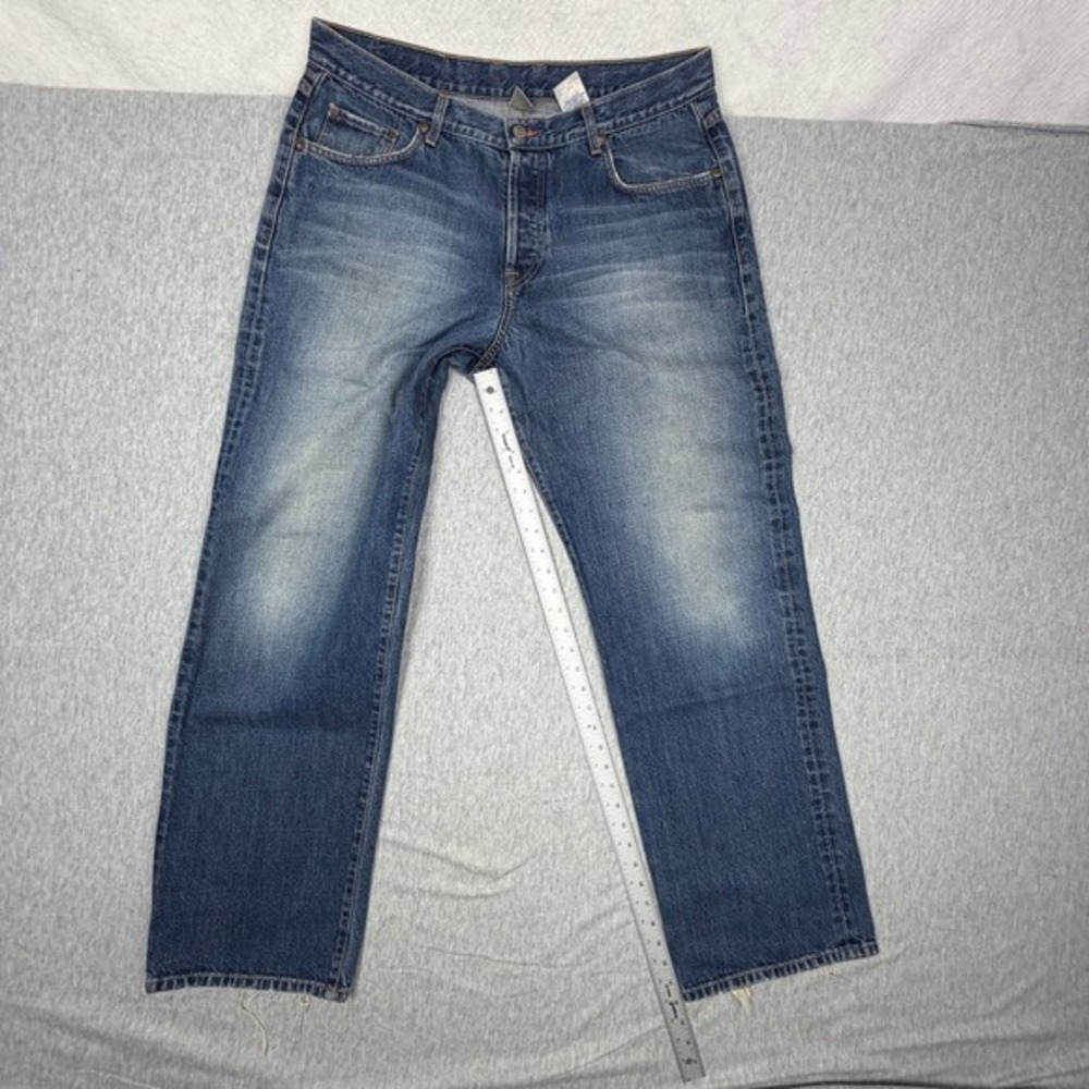 Lucky Brand Dungarees Mens 38 Vintage Made in USA Blue Denim Button Fly Jeans